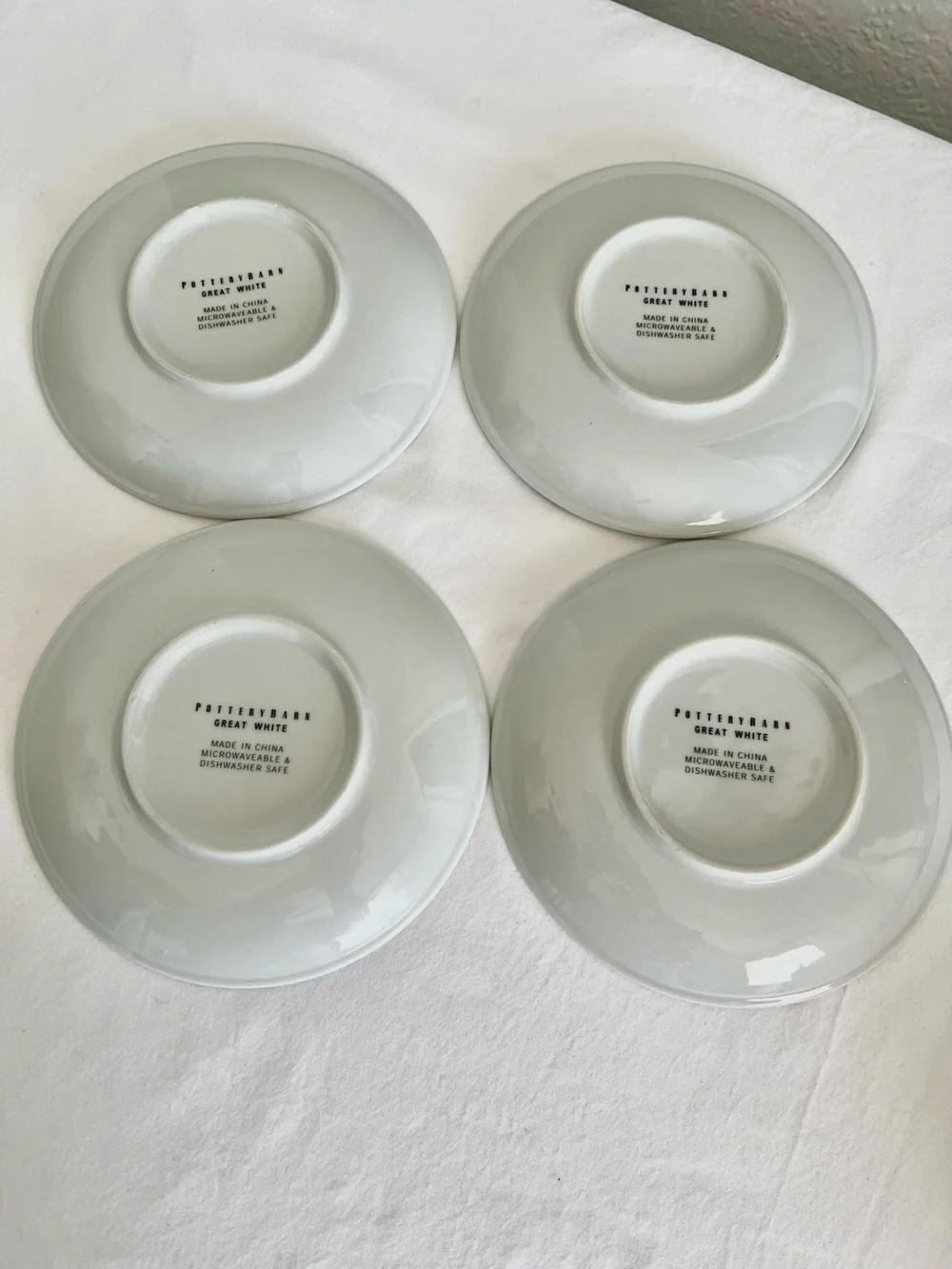 Pottery Barn Great White Cups/Saucers